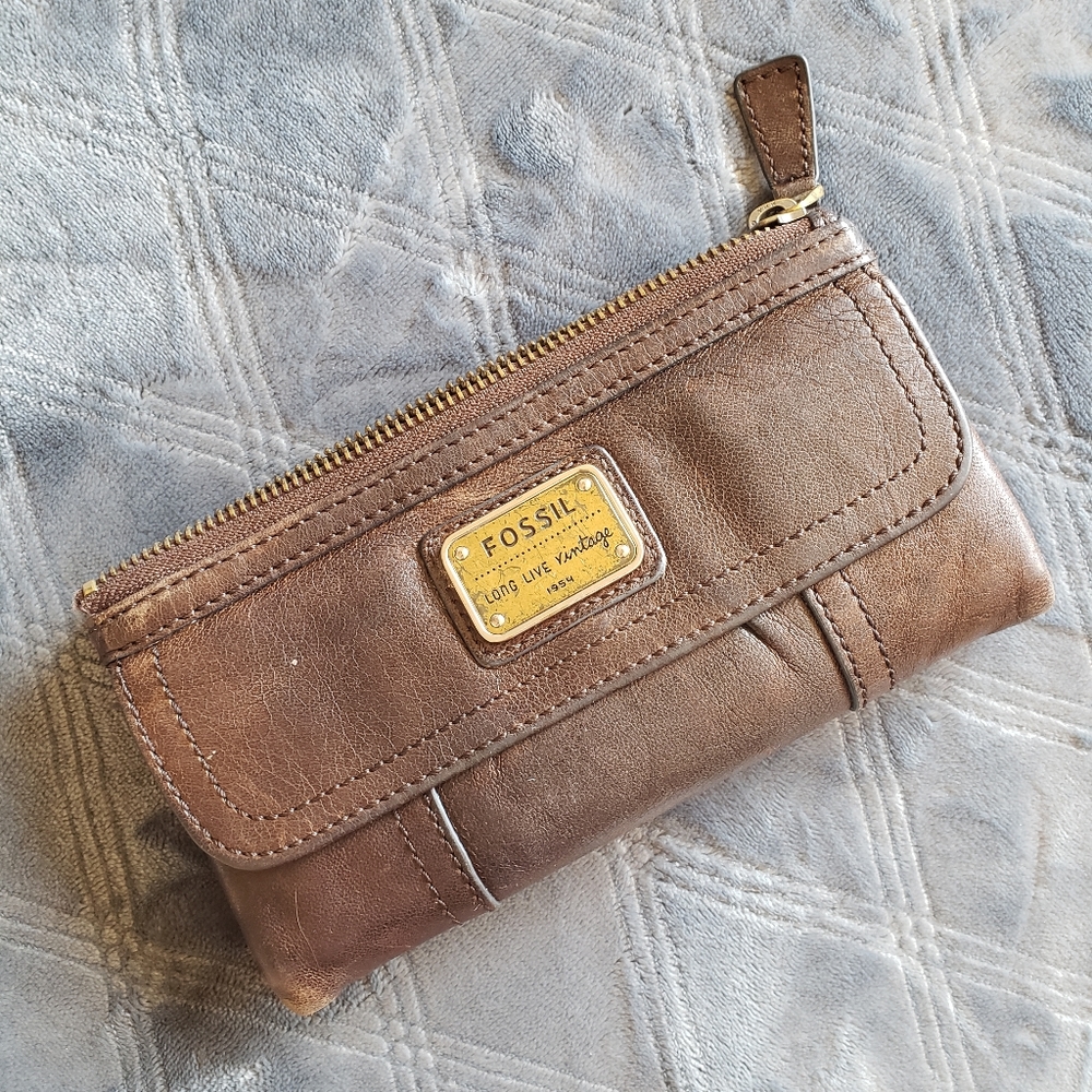 Fossil Brown Leather Wallet
